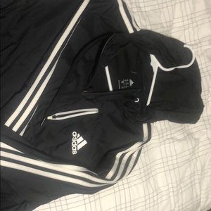 Adidas black windbreaker